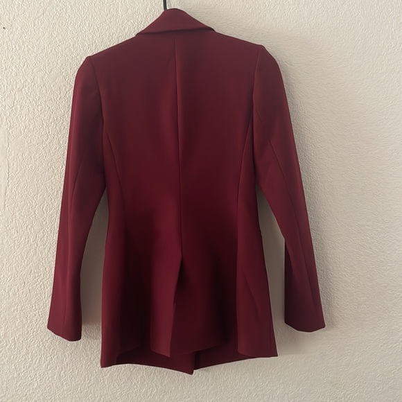EXPRESS TAILORED LONG BLAZER MAROON WOMEN SIZE SX - Picture 5 of 5